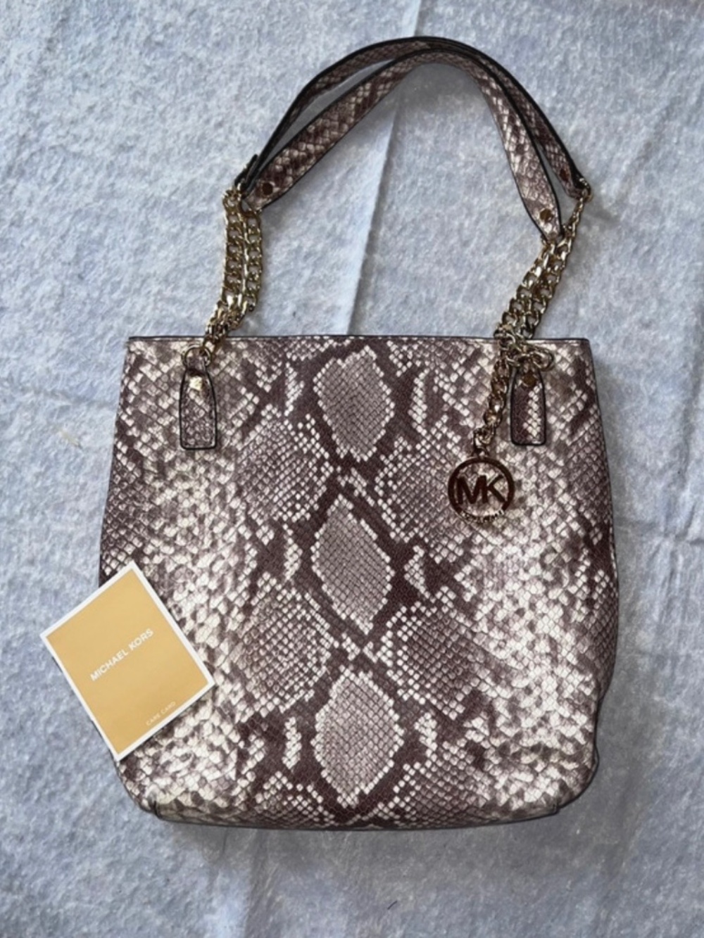 Michael Kors Snakeskin Print Shoulder Bag